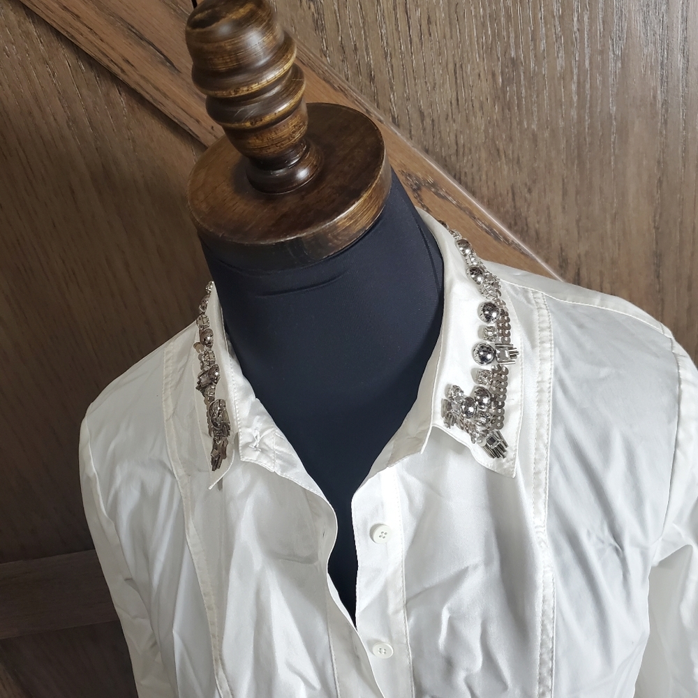 Rebecca Taylor Jewel Collar Popover - Picture 4 of 4